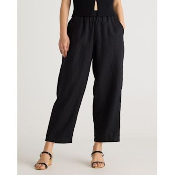 Quince Womens 100% European Linen Pants Black XS - Picture 1 of 3